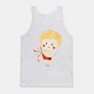 Cute Blonde Valentines day Angel Cupid Tank Top